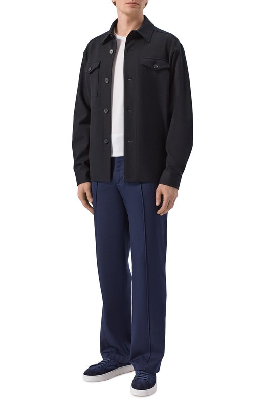 Хлопковые брюки Iceberg B100/0254 Синий  B100/0254 Фото 2