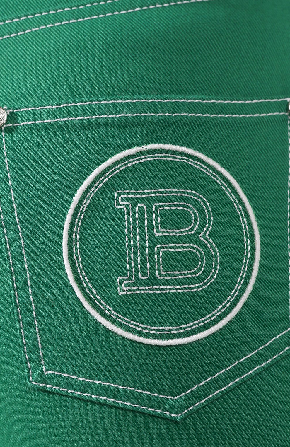 Джинсы BALMAIN зеленого цвета по цене 77950 руб., арт. TF05460/D022, фото 5 Джинсы BALMAIN, арт. TF05460/D022, фото 5