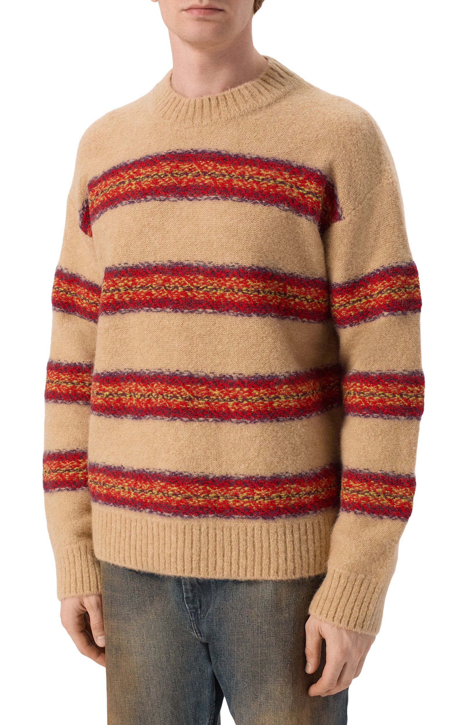 Шерстяной свитер DRIES VAN NOTEN бежевого цвета по цене 96900 руб., арт. 021236/4755, фото 3 Шерстяной свитер DRIES VAN NOTEN, арт. 021236/4755, фото 3