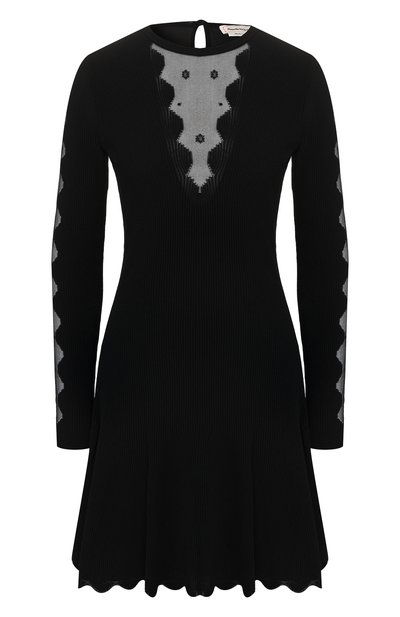 Женское платье из смеси вискозы и шелка ALEXANDER MCQUEEN, арт. 585220/Q1AD9