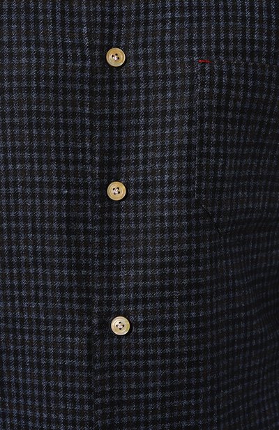 Рубашка из шерсти и шелка KITON, арт. UMCNERK0143C02, фото 5