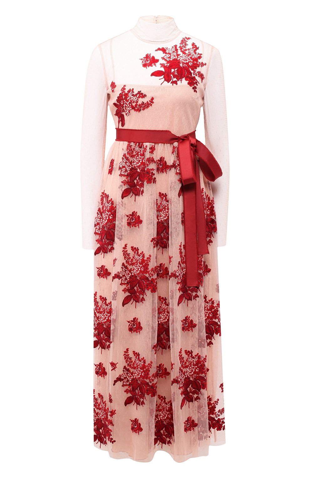 Платье с поясом REDVALENTINO розового цвета по цене 86500 руб., арт. SR0VA03Z/4KM, фото 1 Платье с поясом REDVALENTINO, арт. SR0VA03Z/4KM, фото 1