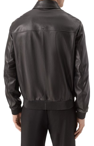 Кожаный бомбер STEFANO RICCI черного цвета по цене 919500 руб., арт. M7J5100175/NPPH41, фото 4 Кожаный бомбер STEFANO RICCI, арт. M7J5100175/NPPH41, фото 4