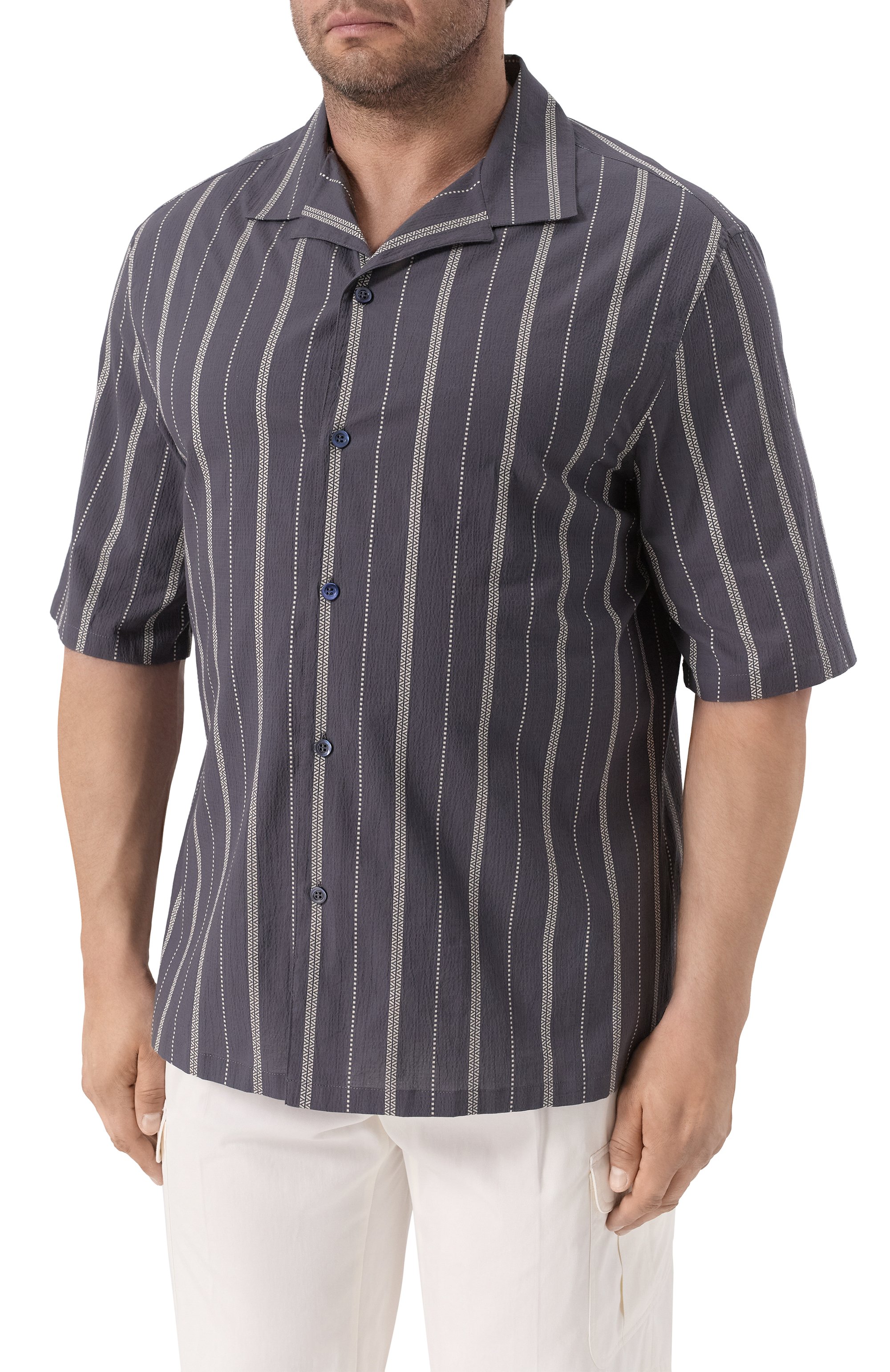 Хлопковая рубашка BRUNELLO CUCINELLI, арт. MM6830615, фото 3