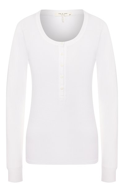 Женская хлопковый лонгслив-хенли RAG AND BONE, арт. WCC20ST057JR57