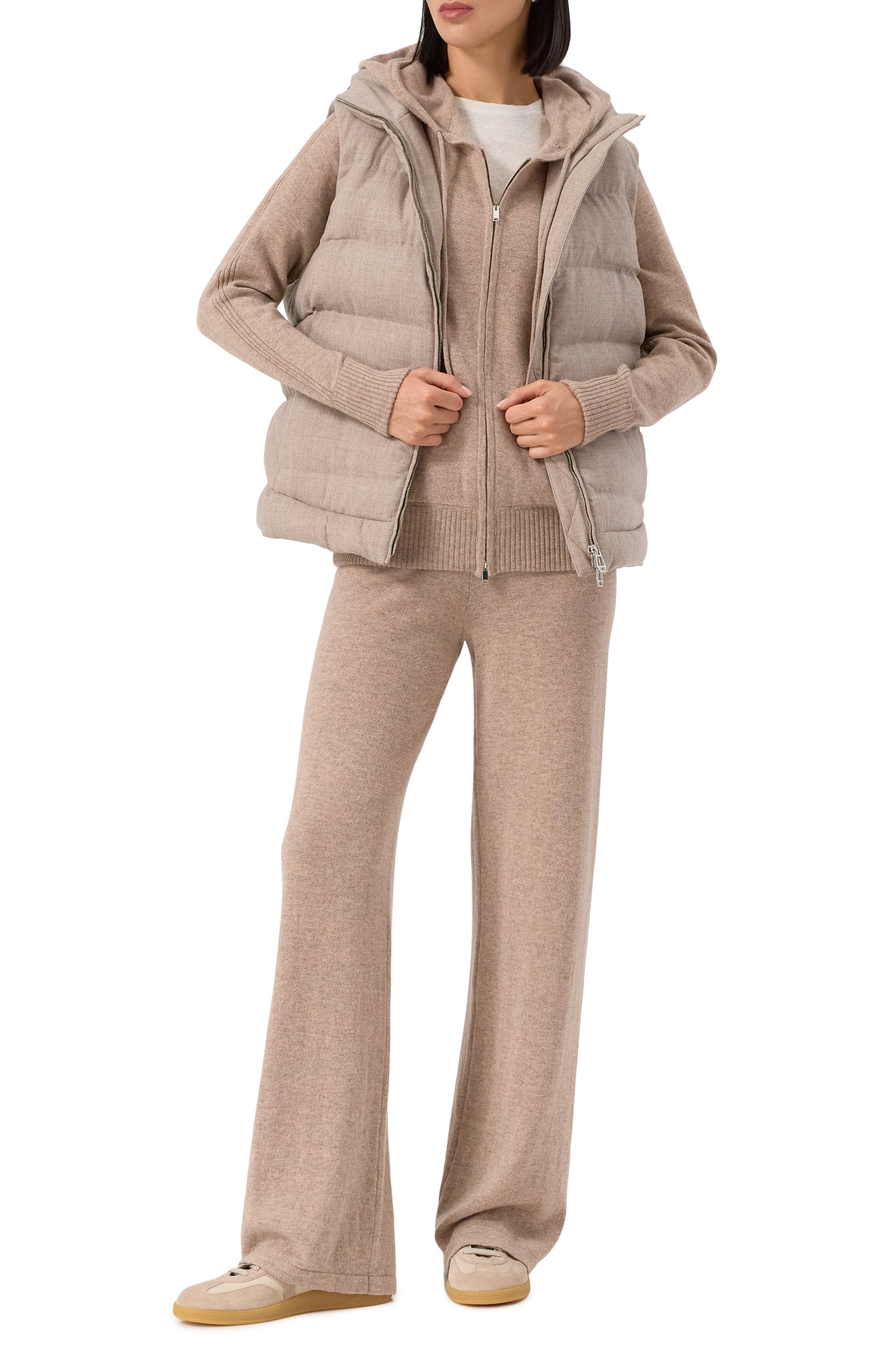 Брюки из кашемира и шелка MVST бежевого цвета по цене 135500 руб., арт. WF60-1045MU, фото 2 Брюки из кашемира и шелка MVST, арт. WF60-1045MU, фото 2