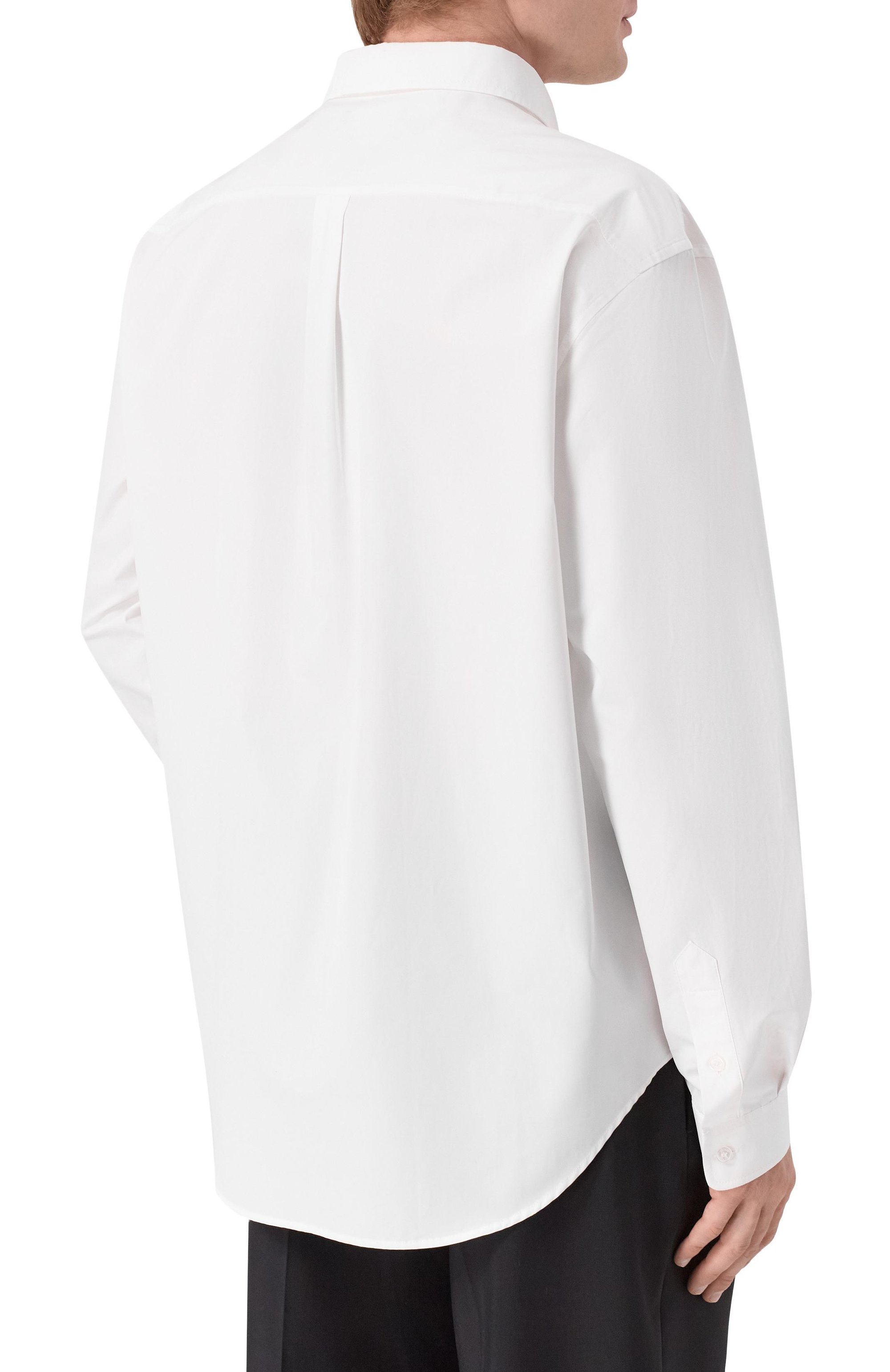 Хлопковая рубашка BALMAIN белого цвета по цене 85800 руб., арт. GH1HS496CG39, фото 4 Хлопковая рубашка BALMAIN, арт. GH1HS496CG39, фото 4