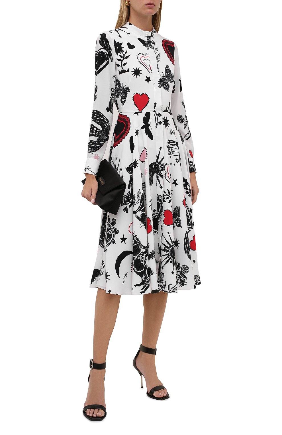 Шелковое платье ALEXANDER MCQUEEN, арт. 666964/QCAE0, фото 2