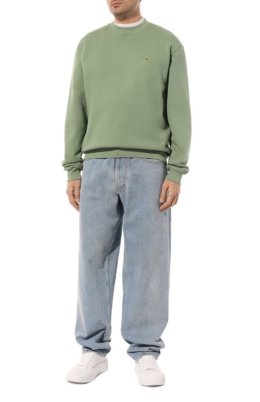 Хлопковый свитшот Nick Fouquet Зелёный, фото 2