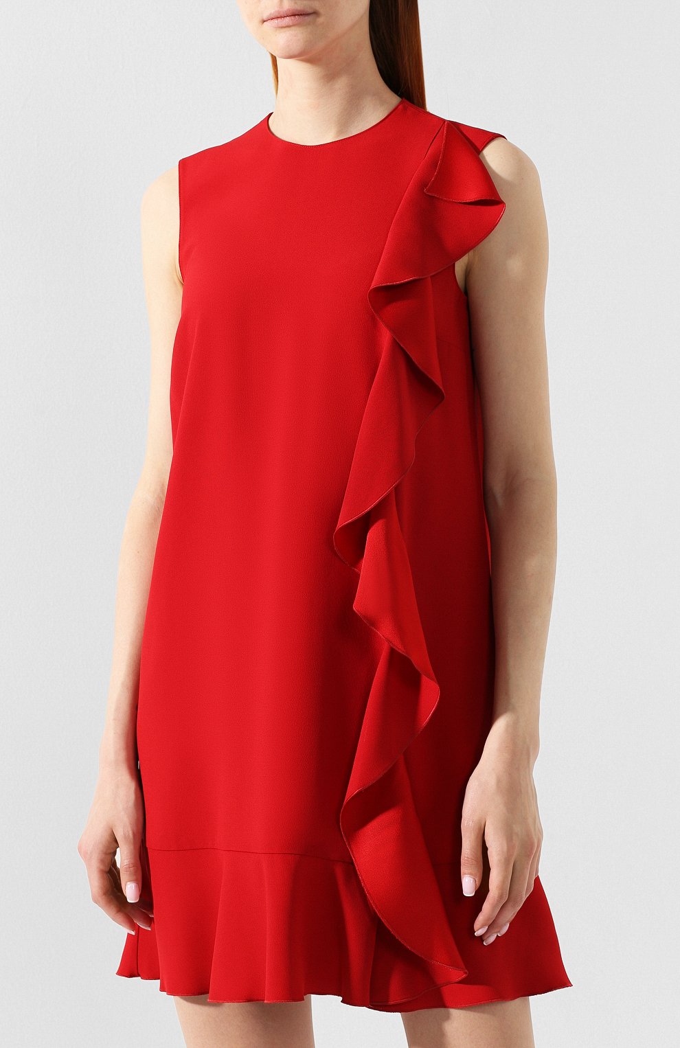 Платье с оборками REDVALENTINO красного цвета по цене 34550 руб., арт. SR3VAG05/0F1, фото 3 Платье с оборками REDVALENTINO, арт. SR3VAG05/0F1, фото 3