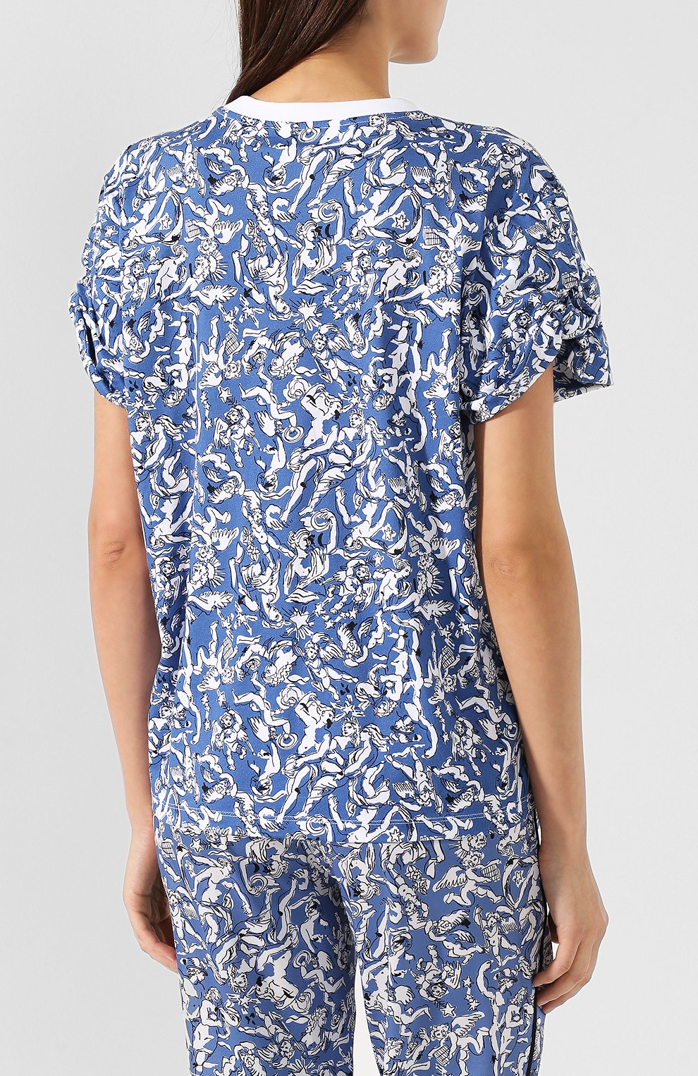 Хлопковая футболка VICTORIA, VICTORIA BECKHAM, арт. JYVV 071A SS19 PRNTD C0TT0N JERSEY, фото 4