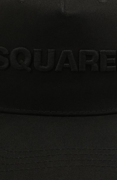 Хлопковая бейсболка DSQUARED2 черного цвета по цене 19950 руб., арт. BCM0028 05C00001, фото 3 Хлопковая бейсболка DSQUARED2, арт. BCM0028 05C00001, фото 3