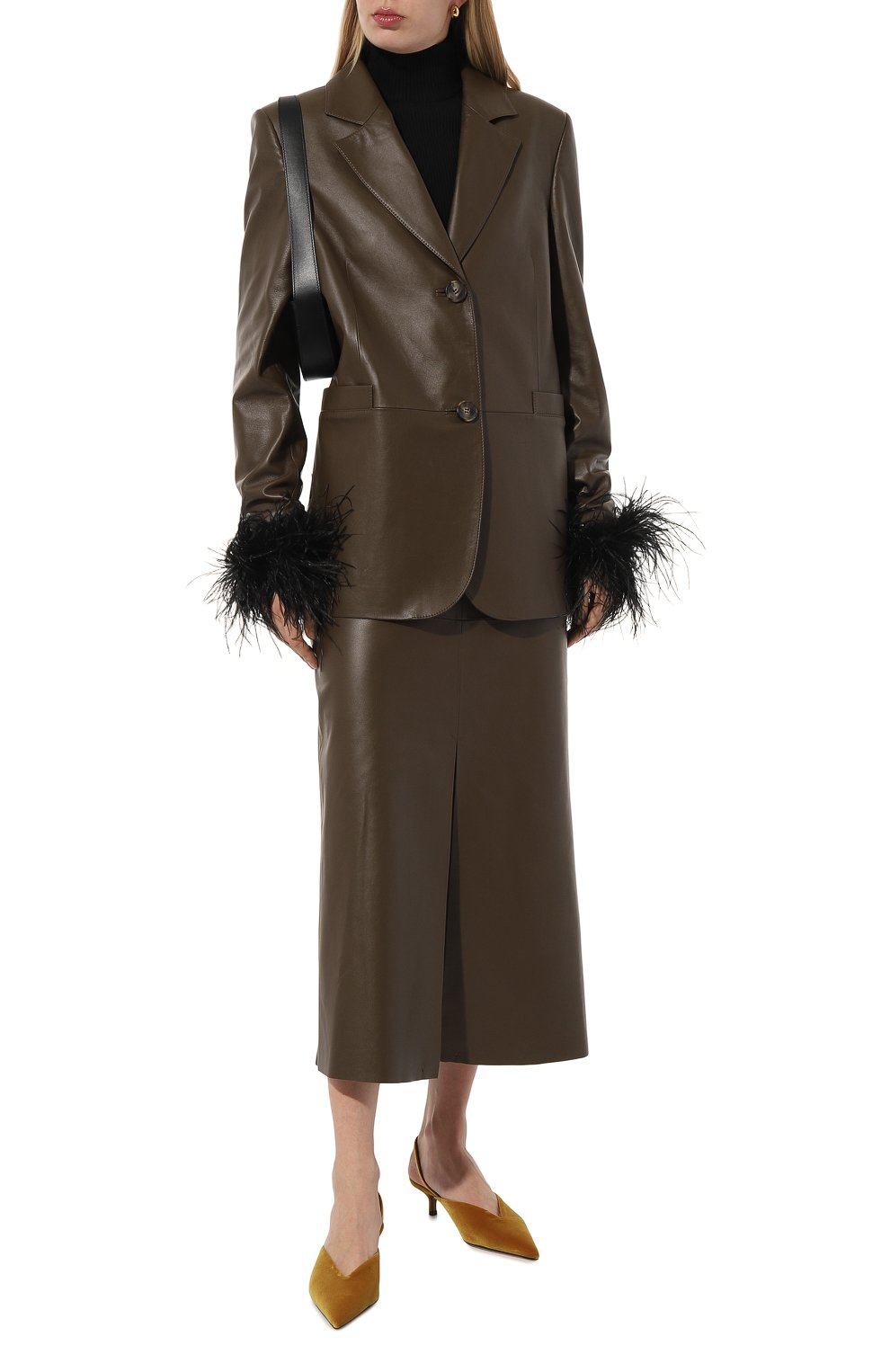 Водолазка с отделкой перьями ALINE, арт. AL160601-1, фото 2