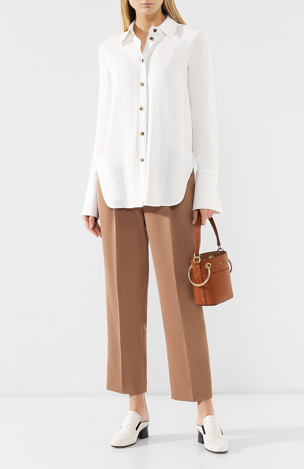 Рубашка с контрастными пуговицами KHAITE, арт. 2069401/W401, фото 2