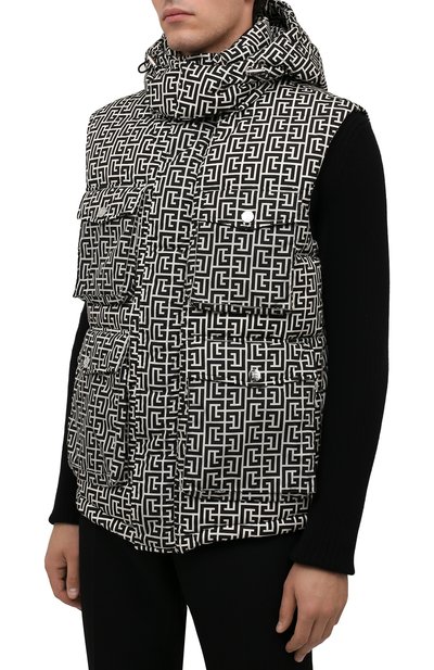 Пуховый жилет BALMAIN кремового цвета по цене 228500 руб., арт. WH1T0025/I687, фото 3 Пуховый жилет BALMAIN, арт. WH1T0025/I687, фото 3