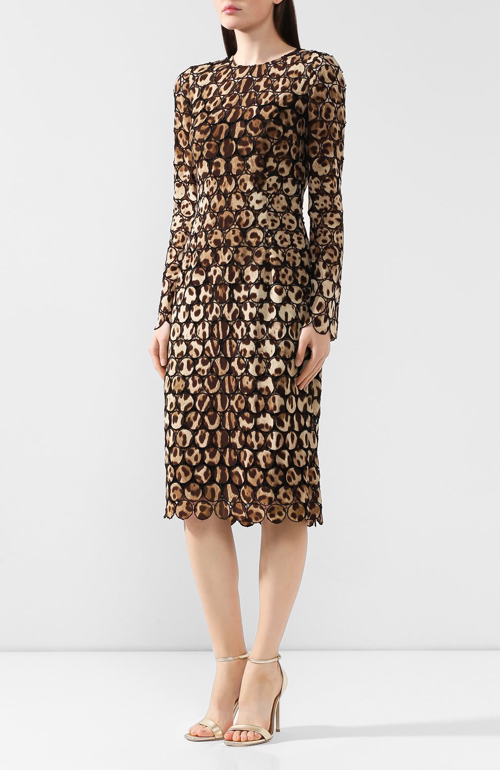 Платье из смеси шелка и вискозы DOLCE & GABBANA, арт. F6F4KZ/FGMGI, фото 3