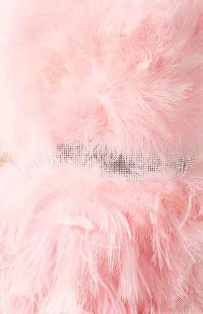 Платье с перьями DOLCE & GABBANA светло-розового цвета по цене 1495000 руб., арт. F6G7VZ/GD83W, фото 5 Платье с перьями DOLCE & GABBANA, арт. F6G7VZ/GD83W, фото 5