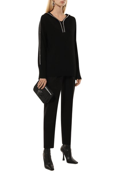 Шерстяные брюки AGNONA черного цвета по цене 147500 руб., арт. T70713E/U3030E, фото 2 Шерстяные брюки AGNONA, арт. T70713E/U3030E, фото 2