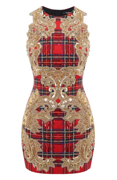 Женское платье с пайетками BALMAIN, арт. UF16351/P052