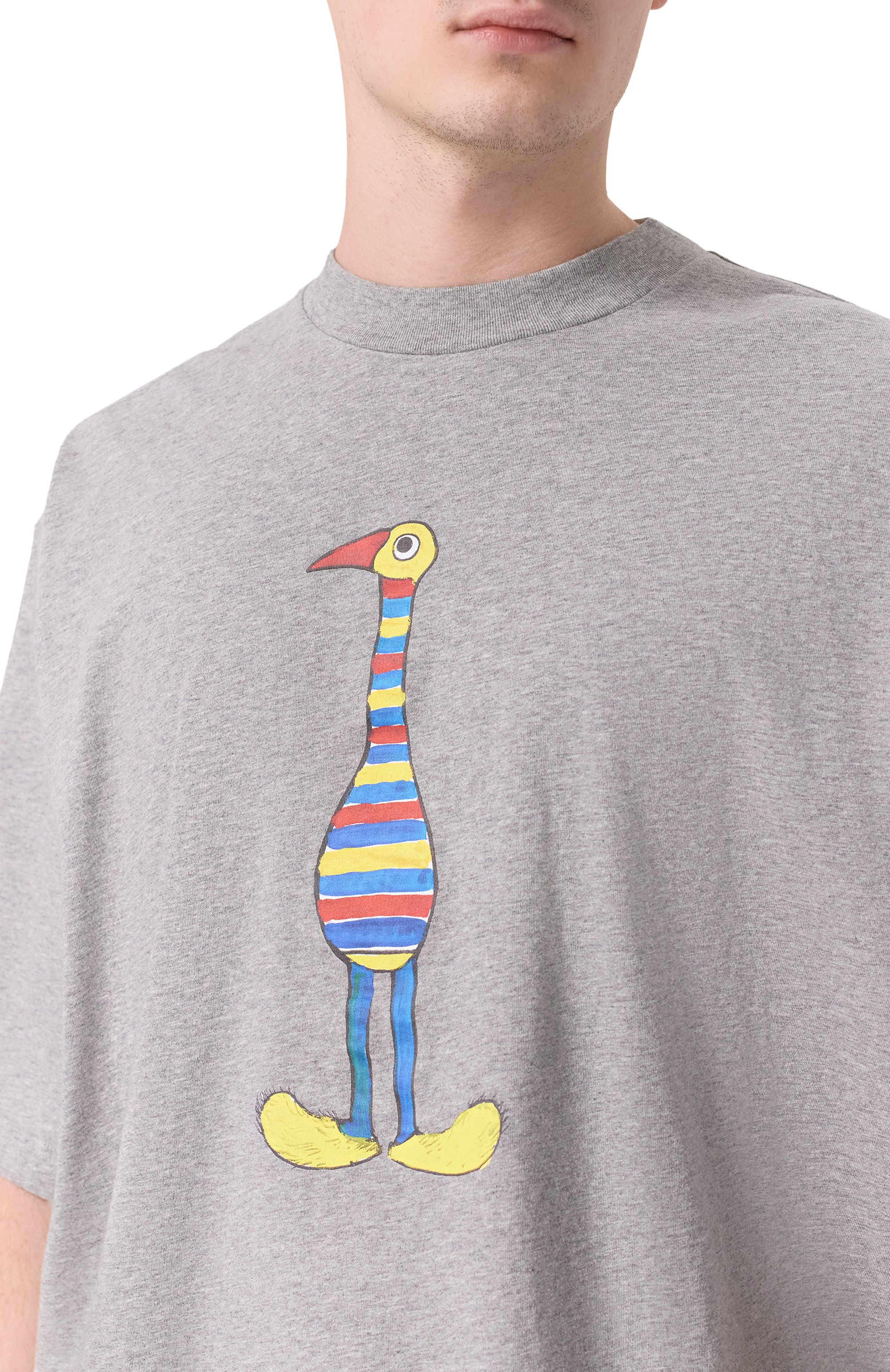 Хлопковая футболка MARNI серого цвета по цене 55800 руб., арт. HUMU02233P/USCY98, фото 5 Хлопковая футболка MARNI, арт. HUMU02233P/USCY98, фото 5