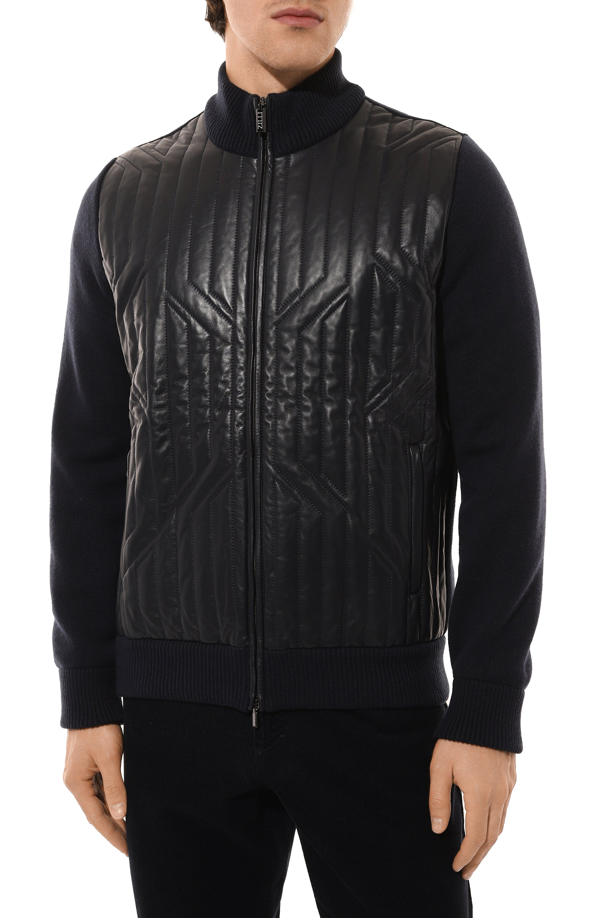 Кашемировый кардиган с кожаной отделкой ZILLI, арт. KZMCB1M0322VCRS00, фото 3