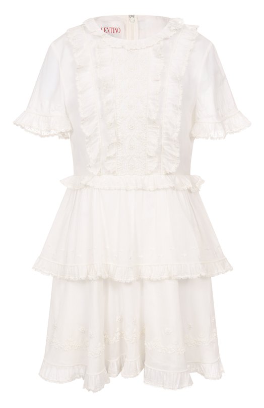 Хлопковое платье Valentino 6B3VAEL5907 Белый 6B3VAEL5907