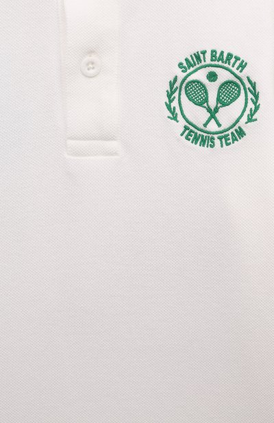 Хлопковое поло MC2 SAINT BARTH белого цвета по цене 13150 руб., арт. STBK BEVERLY HILLS JR/BEVH002, фото 3 Хлопковое поло MC2 SAINT BARTH, арт. STBK BEVERLY HILLS JR/BEVH002, фото 3