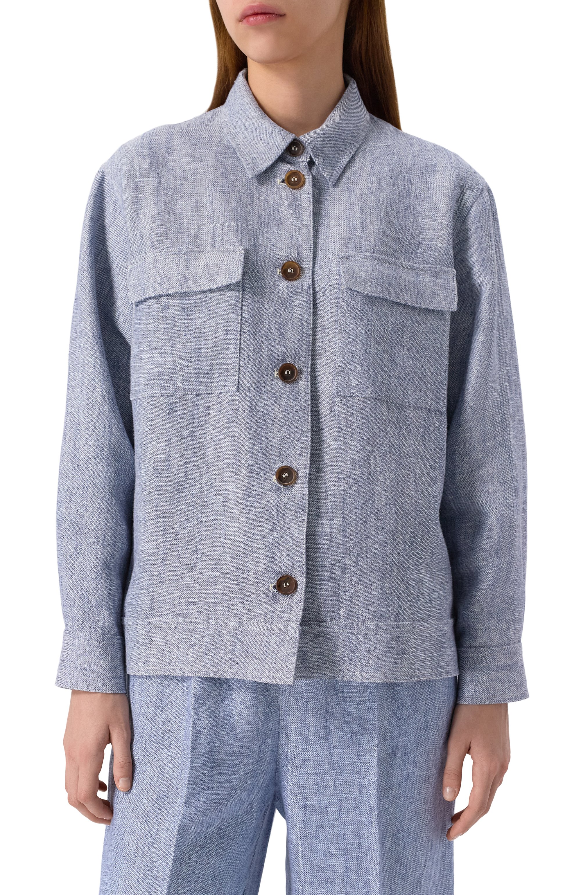 Рубашка изо �льна и вискозы LORENA ANTONIAZZI, арт. P2542CP04A/4793, фото 3