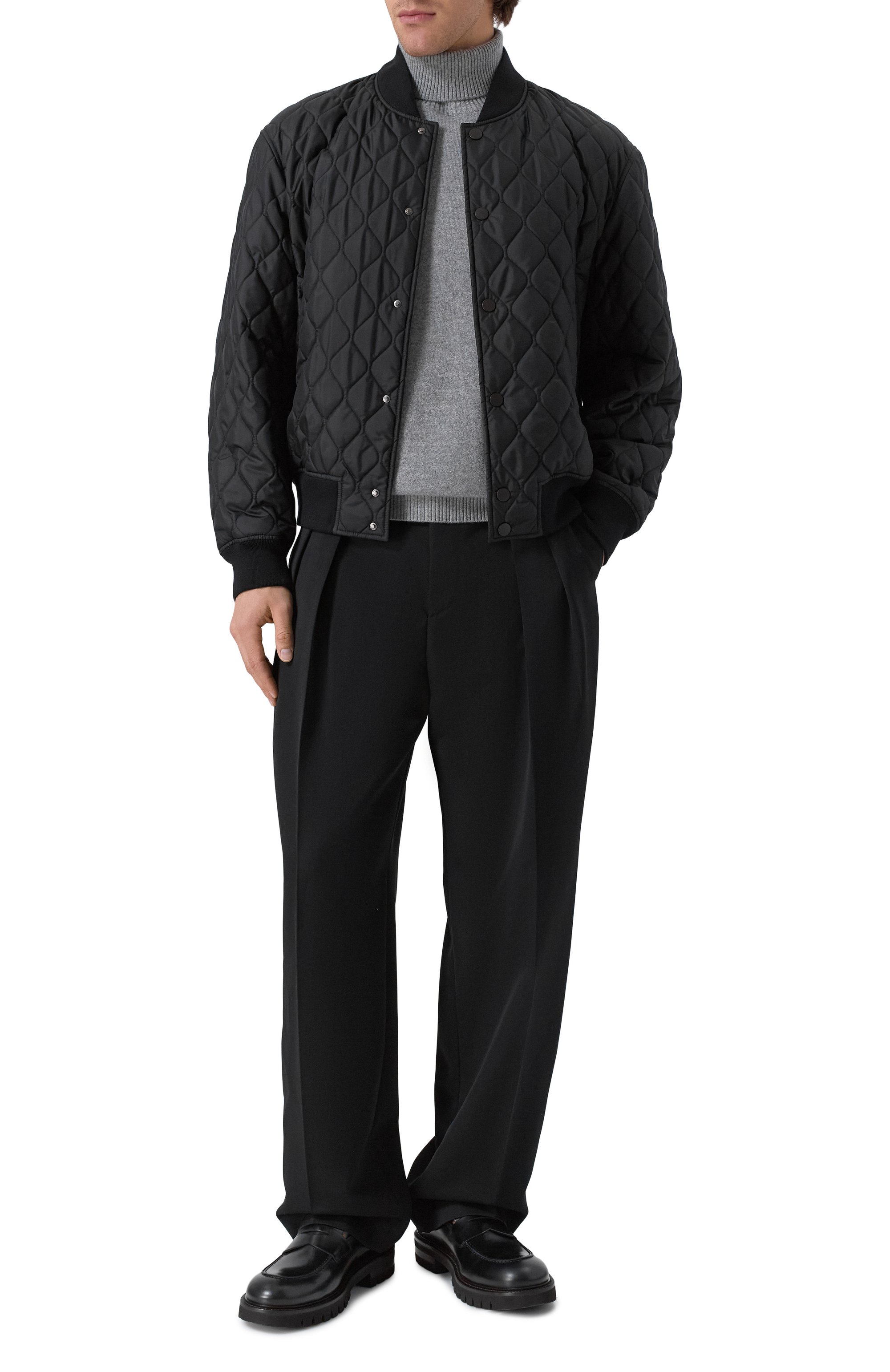 Шелковый бомбер MVST черного цвета по цене 311500 руб., арт. M25.1PM.0005/ZEGNA SILK, фото 2 Шелковый бомбер MVST, арт. M25.1PM.0005/ZEGNA SILK, фото 2