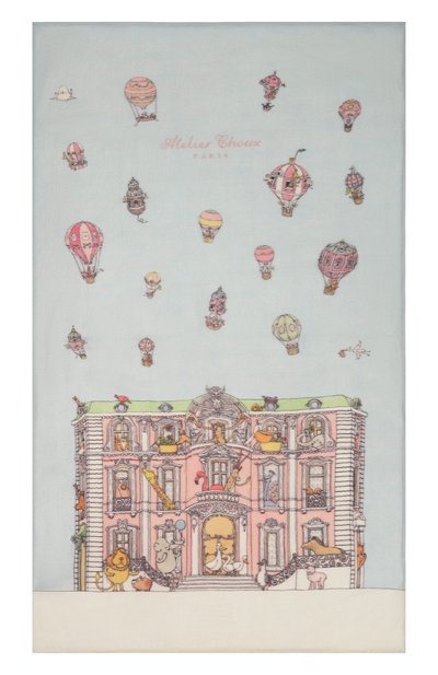 Одеяло из кашемира и шерсти ATELIER CHOUX голубого цвета по цене 15550 руб., арт. CASHMERE BLANKET-M0NCEAU MANSI0N, фото 2 Одеяло из кашемира и шерсти ATELIER CHOUX, арт. CASHMERE BLANKET-M0NCEAU MANSI0N, фото 2