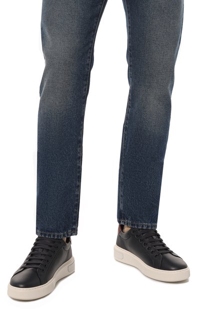 Кожаные кеды BALLY темно-синего цвета по цене 56850 руб., арт. 600926/25950, фото 3 Кожаные кеды BALLY, арт. 600926/25950, фото 3