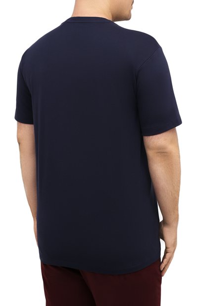 Хлопковая футболка POLO RALPH LAUREN синего цвета по цене 8195 руб., арт. 711548533/PRL BS, фото 4 Хлопковая футболка POLO RALPH LAUREN, арт. 711548533/PRL BS, фото 4