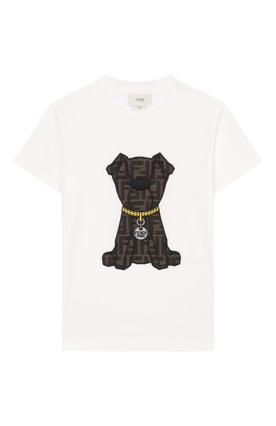 Хлопковая футболка FENDI, арт. JMI503/7AJ/8A-12+