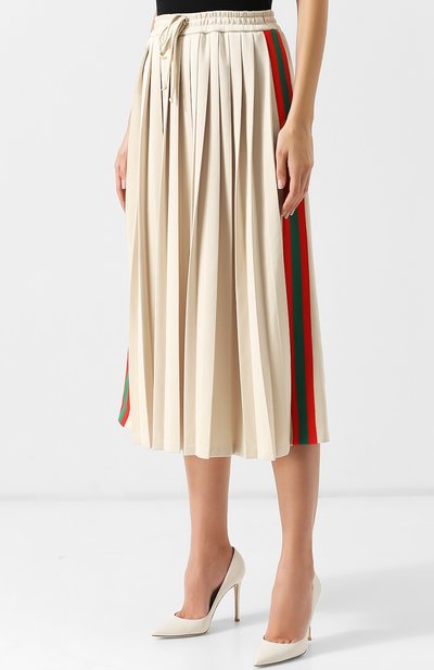 Юбка GUCCI кремового цвета по цене 54600 руб., арт. 526523/X9V98, фото 3 Юбка GUCCI, арт. 526523/X9V98, фото 3