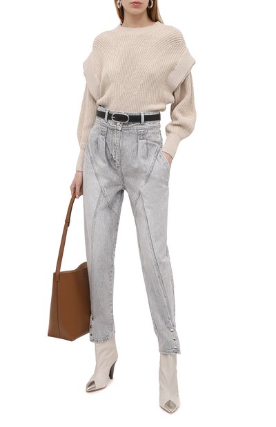 Хлопковый пуловер IRO бежевого цвета по цене 43400 руб., арт. WP12KHARLA, фото 2 Хлопковый пуловер IRO, арт. WP12KHARLA, фото 2