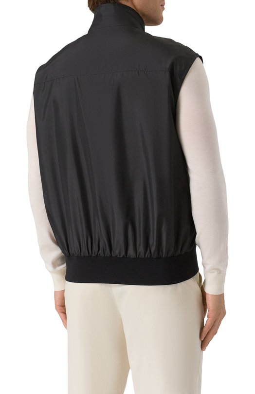 Шелковый жилет MVST VEST. Чёрный  VEST. Фото 4