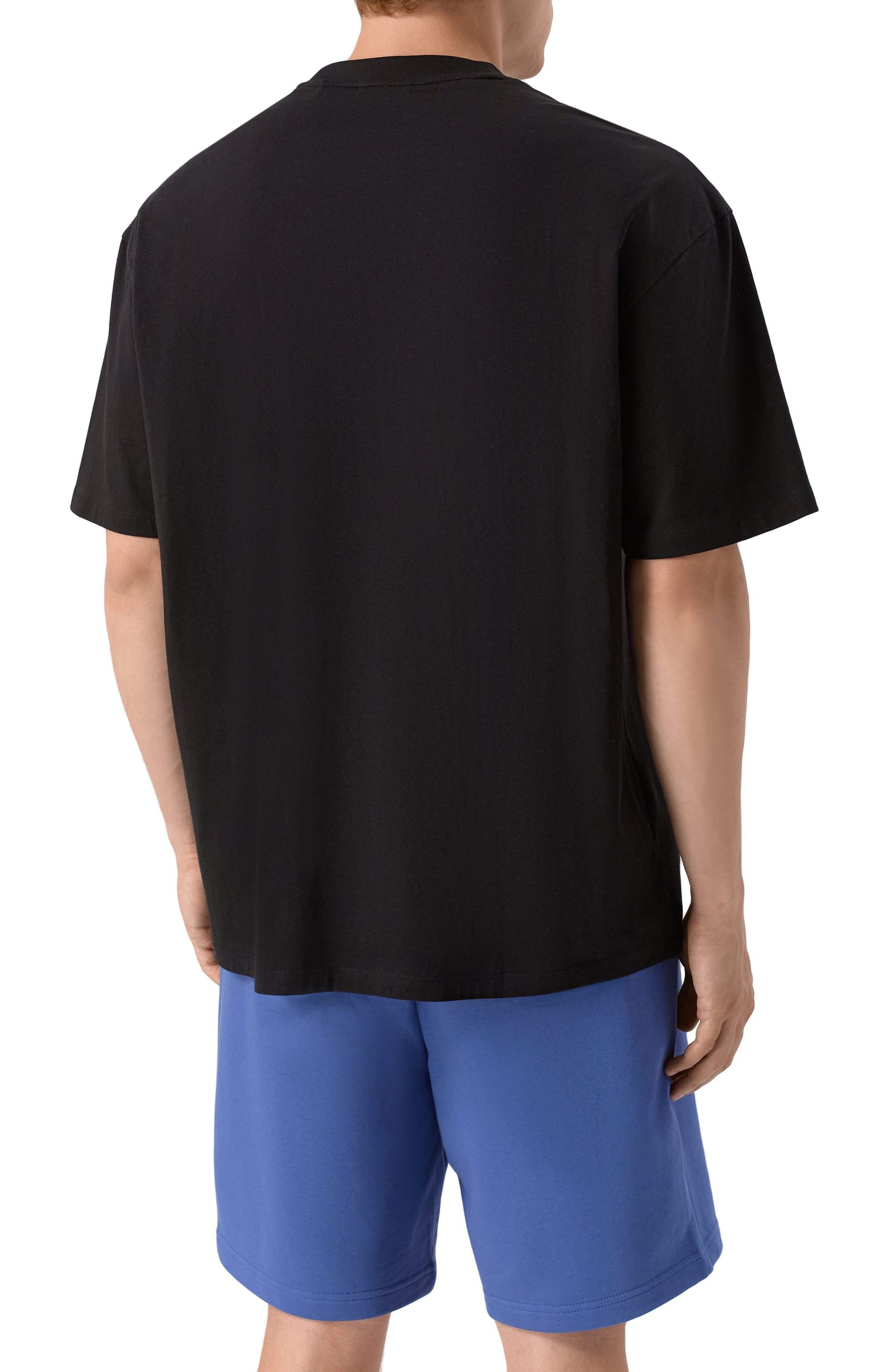 Хлопковая футболка HUGO BLUE черного цвета по цене 7490 руб., арт. 50544168, фото 4 Хлопковая футболка HUGO BLUE, арт. 50544168, фото 4