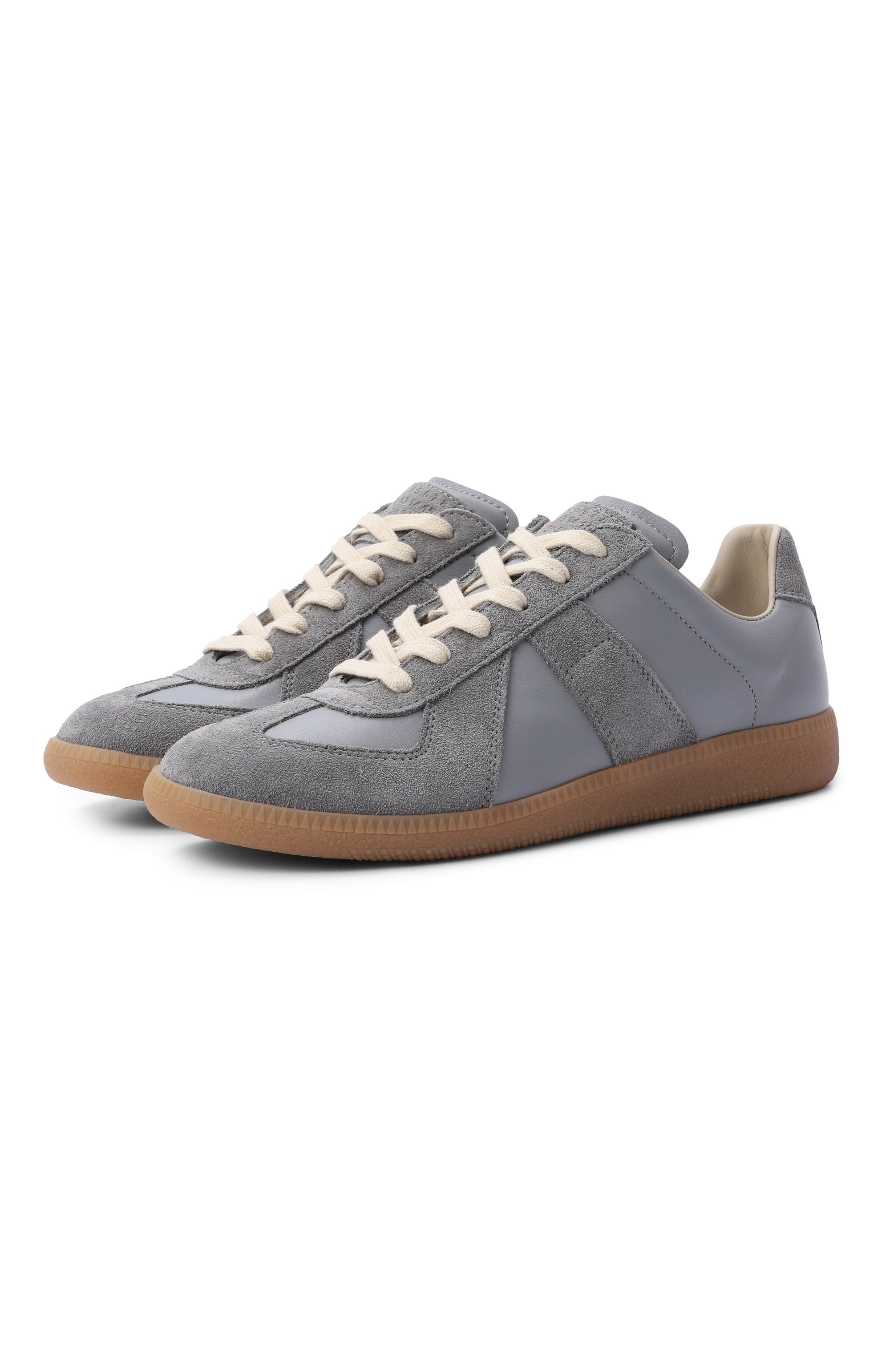 Кожаные кеды replica MAISON MARGIELA серого цвета по цене 81850 руб., арт. S58WS0109/P1895, фото 1 Кожаные кеды replica MAISON MARGIELA, арт. S58WS0109/P1895, фото 1