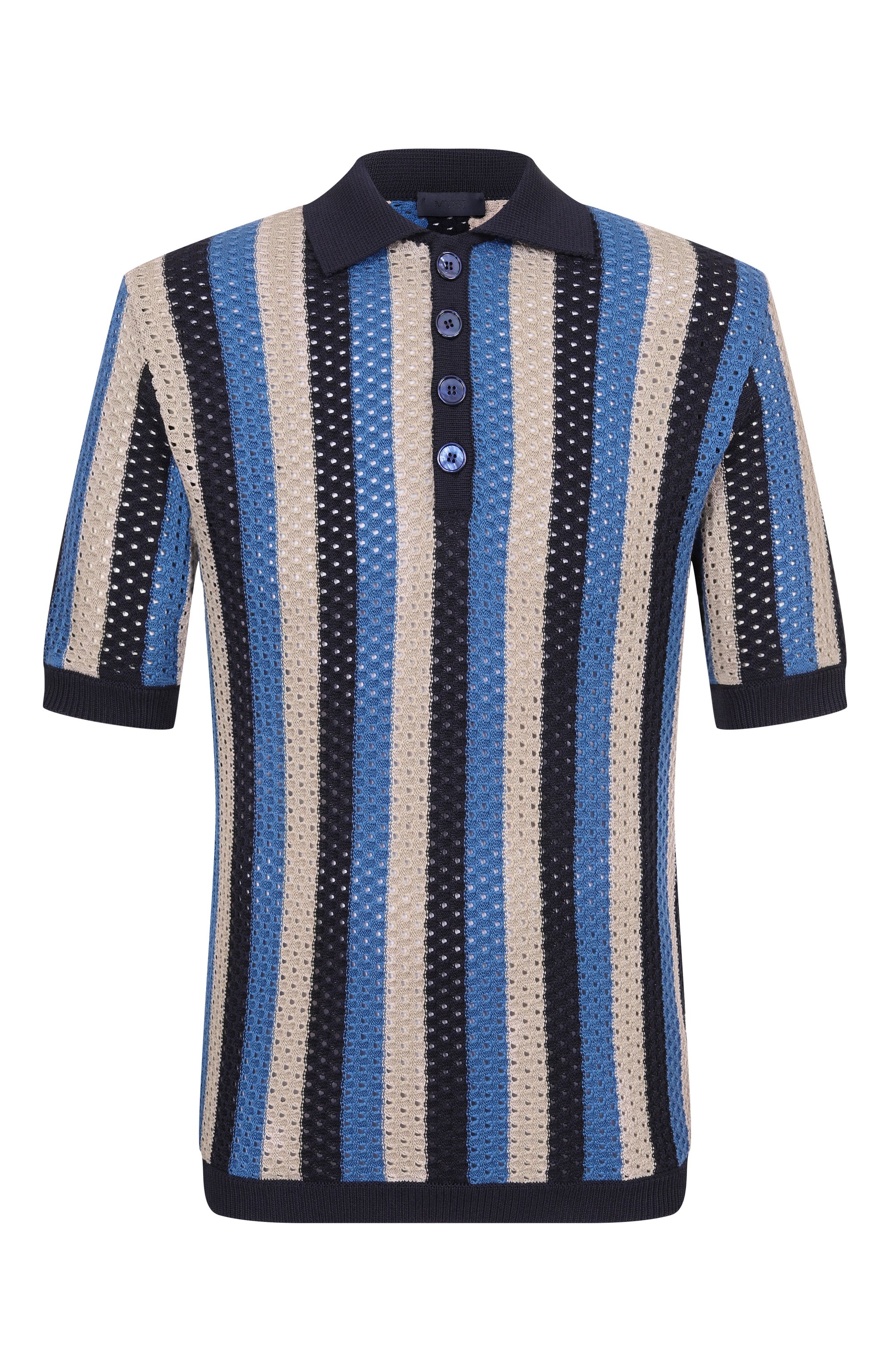 Поло из шелка и хлопка MVST, арт. M26.2PM.K146/Y207 KNIT SETA-C0T0NE, фото 1