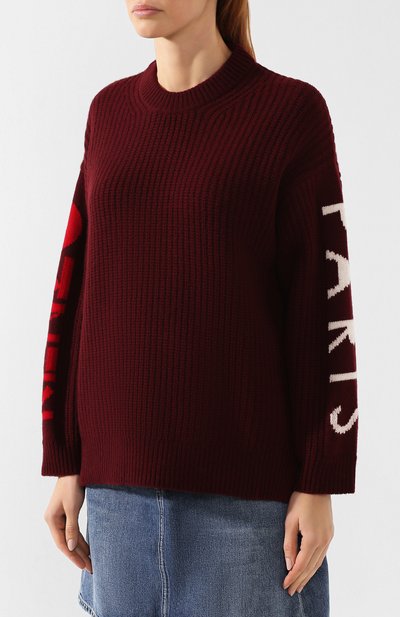 Шерстяной свитер KENZO бордового цвета по цене 42100 руб., арт. F962T0631813, фото 3 Шерстяной свитер KENZO, арт. F962T0631813, фото 3