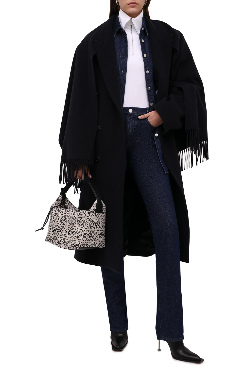 Шерстяное пальто BALENCIAGA темно-синего цвета по цене 309000 руб., арт. 675421/TLU22, фото 2 Шерстяное пальто BALENCIAGA, арт. 675421/TLU22, фото 2