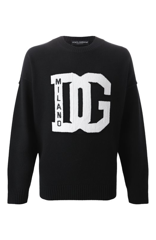 Шерстяной джемпер Dolce & Gabbana GXX60Z/JFMEY Чёрный GXX60Z/JFMEY