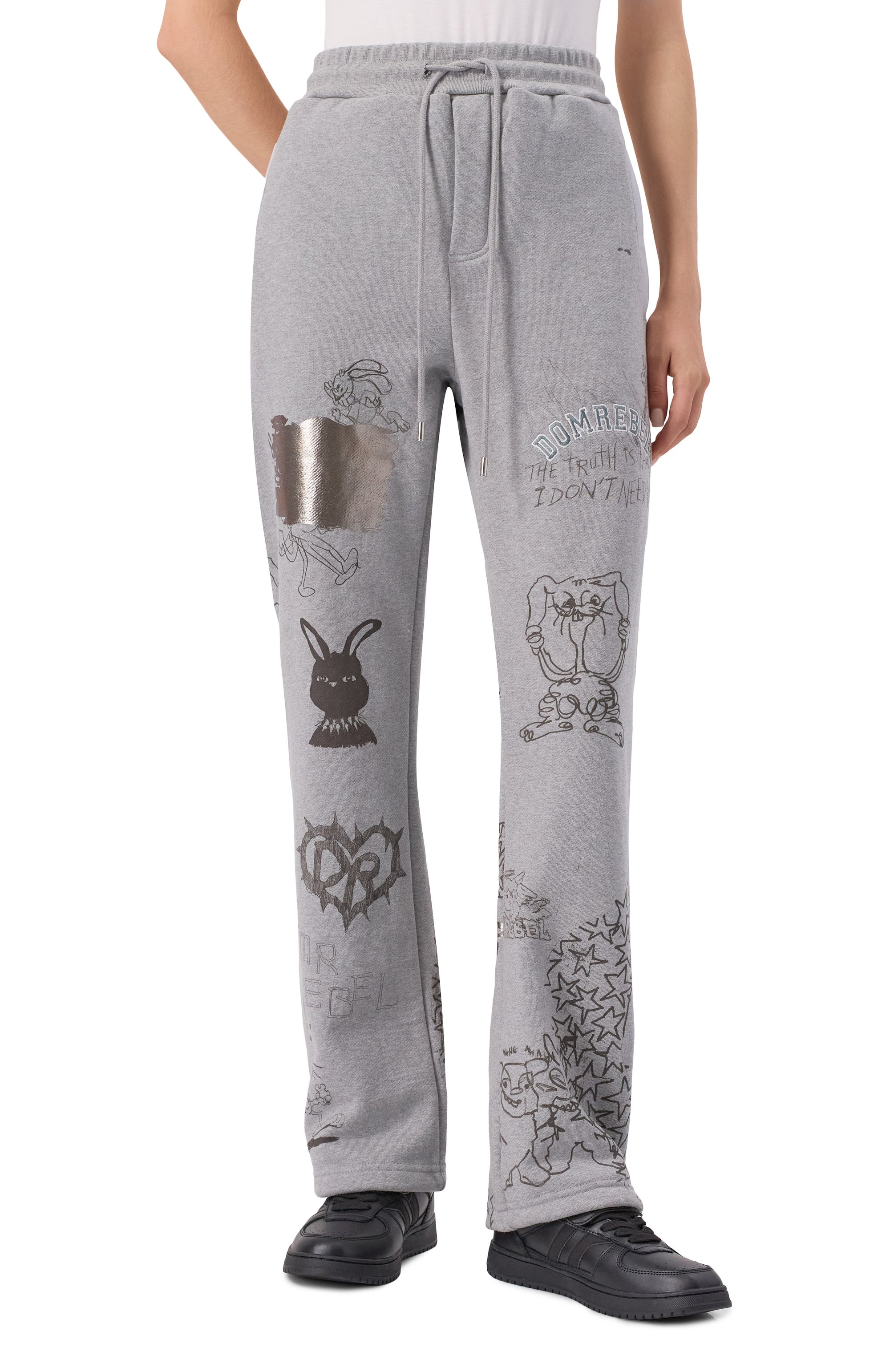 Хлопковые брюки DOMREBEL, арт. C0LLEGE SWEATPANTS, фото 3