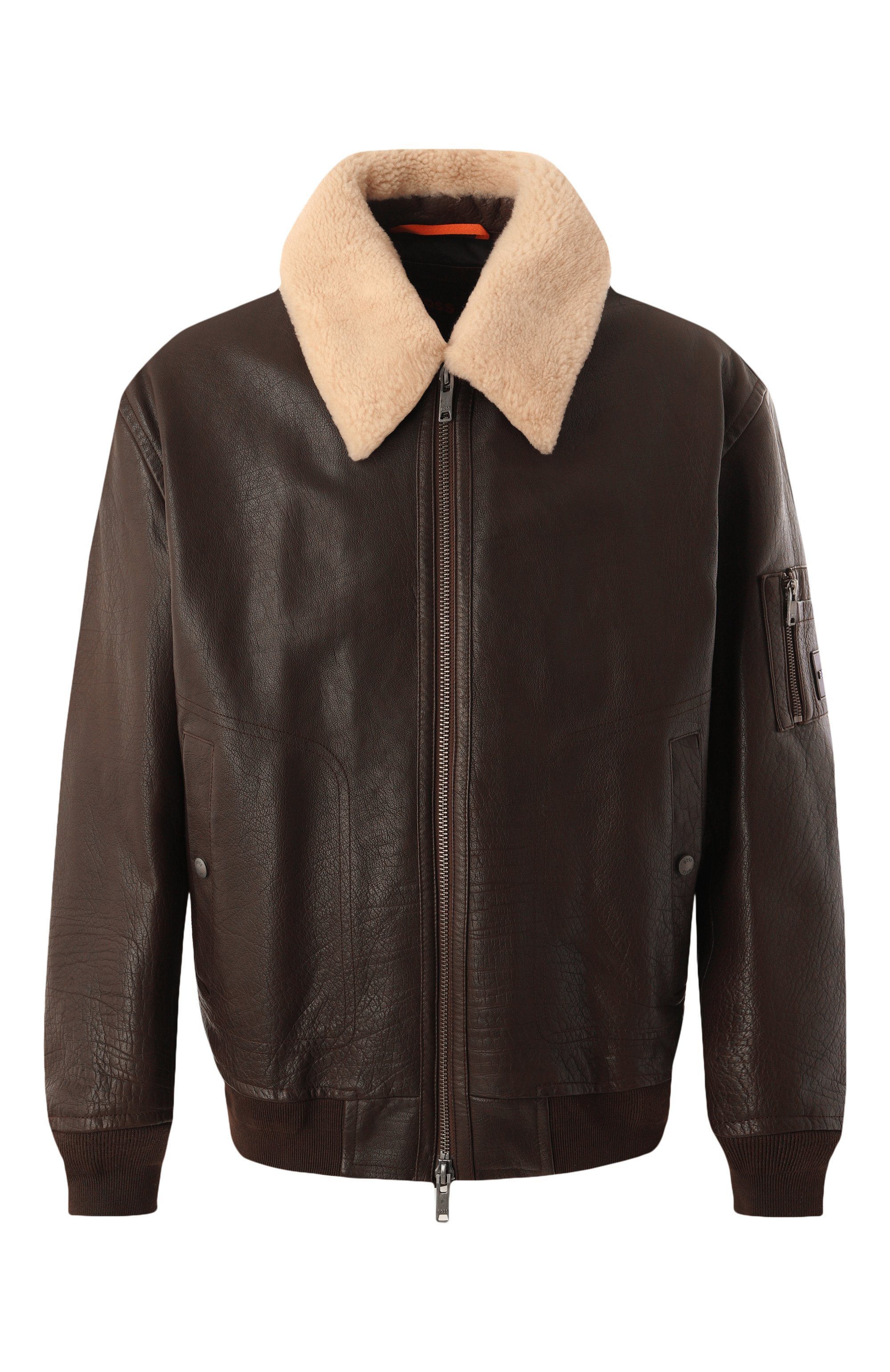 Кожаный бомбер BOSS ORANGE, арт. 50522930, фото 1