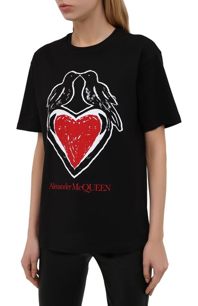 Хлопковая футболка ALEXANDER MCQUEEN, арт. 668432/QZADP, фото 3