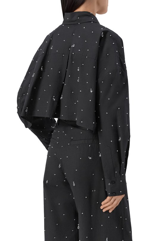 Хлопковая рубашка Giuseppe di Morabito 06PSED912R 16406 Чёрный  06PSED912R 16406 Фото 4