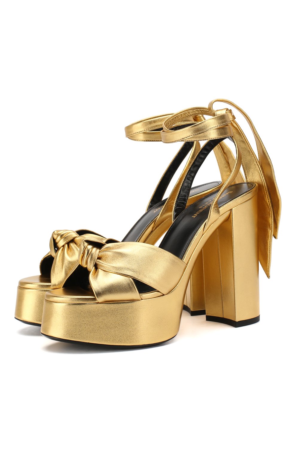 Кожаные босоножки bianca SAINT LAURENT, арт. 606716/0XQ00, фото 1