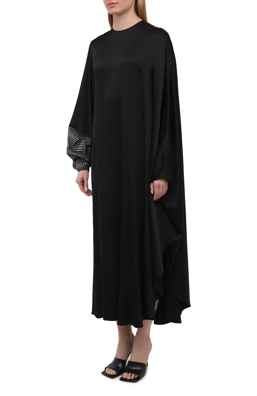 Платье из вискозы STELLA MCCARTNEY черного цвета по цене 219500 руб., арт. 602312/SPA32, фото 3 Платье из вискозы STELLA MCCARTNEY, арт. 602312/SPA32, фото 3