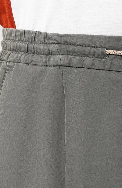 Брюки изо льна и хлопка BRUNELLO CUCINELLI, арт. M291LE1740, фото 5