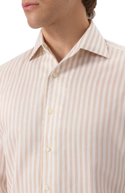 Рубашка из хлопка и льна  ALESSANDRO GHERARDI, арт. D0UBLE/7438, фото 5